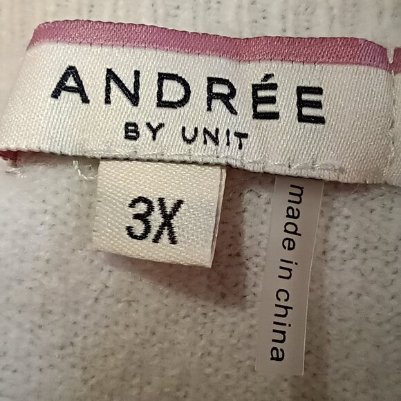 ANDREE Women's Warm Winter Pullover Sweater Tunic 3X Acrylic Nylon Spandex - Picture 4 of 5